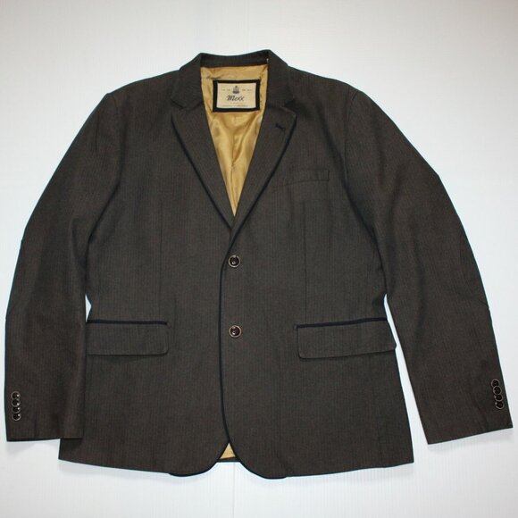 Mexx Men's Brown Stripe 2 Button Sport Coat Blazer Jacket size US 44R